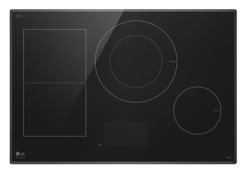 Surface de cuisson intelligente à induction LG Studio de 30 po avec UltraHeatMC - noire - CBIS3018BE 