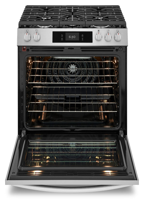Cuisinière à gaz Frigidaire Gallery de 6 pi³ avec pizza cuite sur pierre - acier inoxydable Smudge-ProofMD - GCFG3070BF