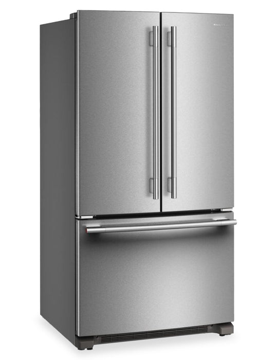 Réfrigérateur KitchenAid de 25 pi³ et de 36 po à portes françaises avec distributeur d’eau interne - KRFF136SPS