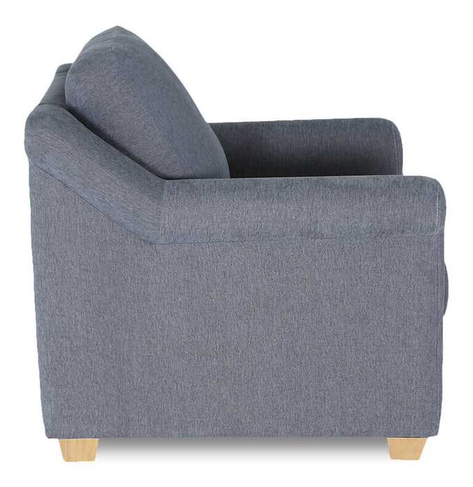Fauteuil contemporain Finesse de 37 po en tissu de chenille - mousse de silex