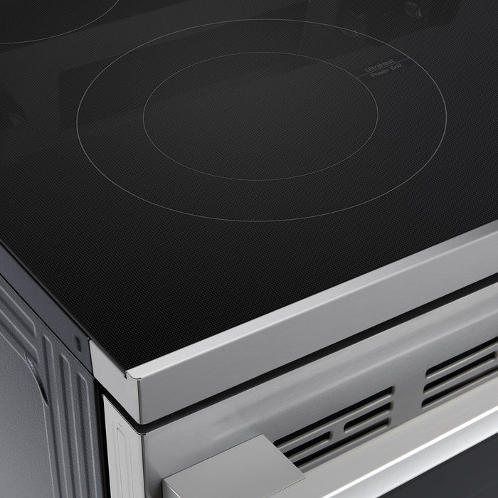Cuisinière intelligente électrique LG de 6,3 pi³ et de 30 po avec convection ProBake ConvectionMD et EasyCleanMD - acier inoxydable - LREN6321YE