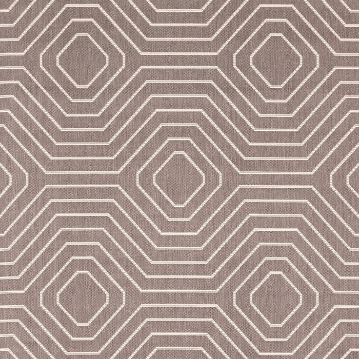 Carpette Suri géométrique 5 pi 3 po x 7 pi 7 po - brune