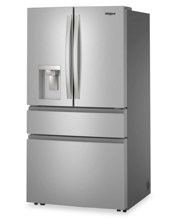 Réfrigérateur Whirlpool de 29 pi3 et de 36 po à portes françaises - acier inoxydable résistant aux traces de doigts - WRMF3636SZ