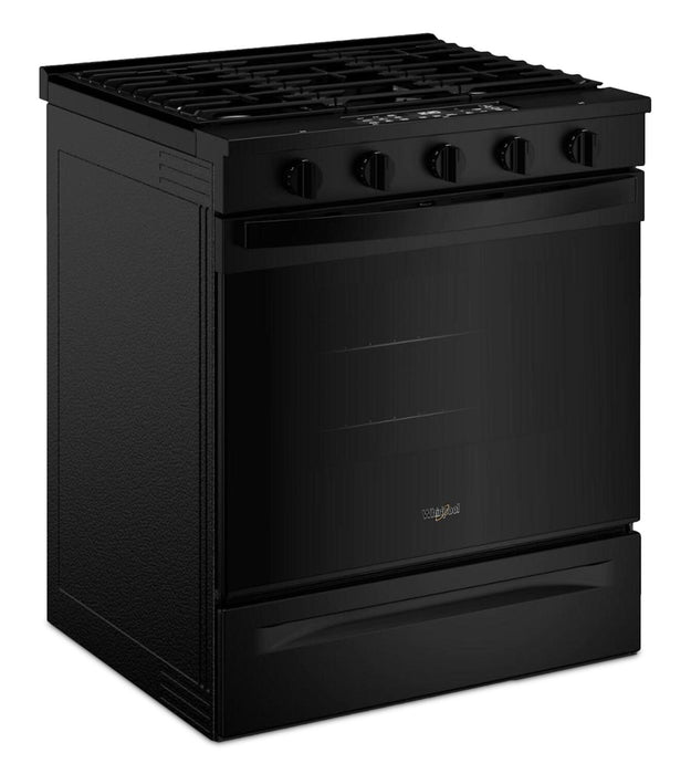 Cuisinière à gaz Whirlpool de 5 pi³ et de 30 po avec cuisson à air - noire - WSGS5030SB