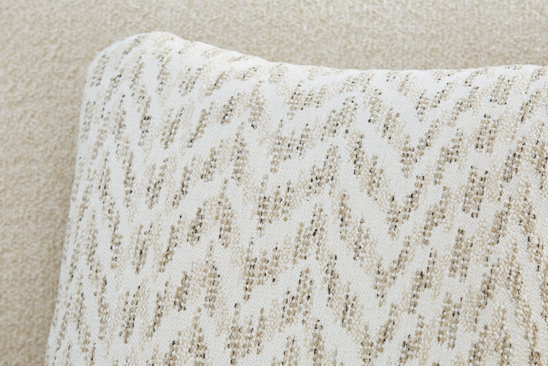 Fauteuil en coin Halifax pour la terrasse à l’extérieur - osier en résine, tissu Nuvella, résistant aux rayons UV et aux intempéries - brun et beige