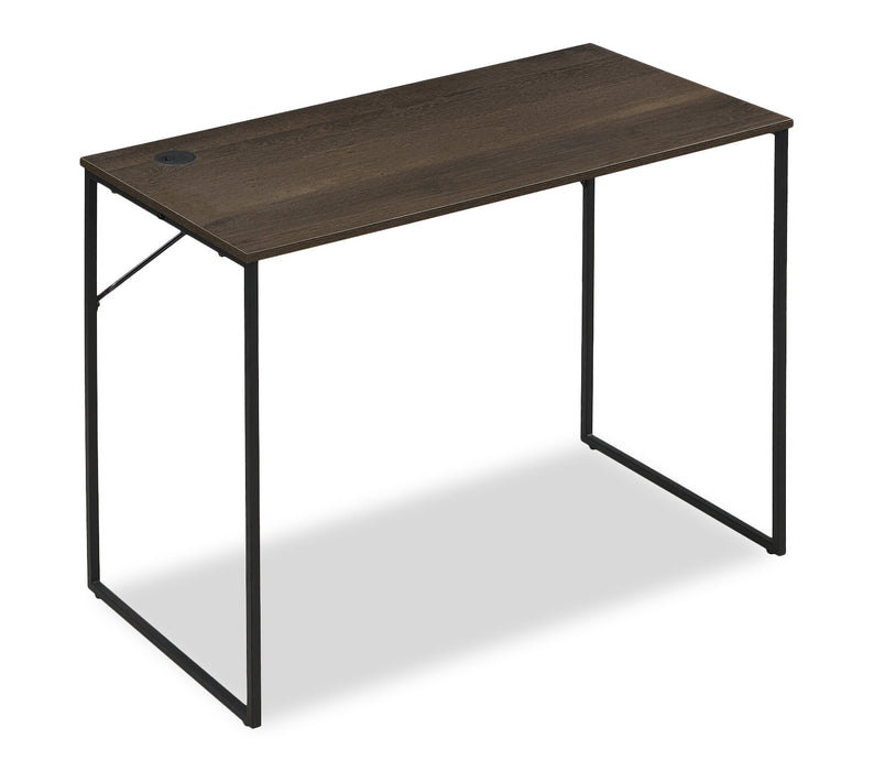 Bureau Fraser 39.3 po avec système de gestion des câbles et pattes réglables - noyer 