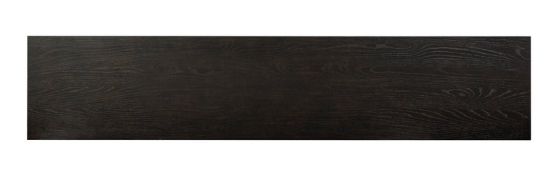 Meuble pour téléviseur moderne Cresset de 84 po en bois massif avec rangement et système de gestion des câbles pour téléviseurs jusqu’à 90 po - grain de café