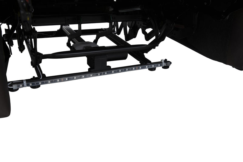 Fauteuil à inclinaison électrique Scott Living Escape de 39 po avec appuie-tête électrique et son ambiophonique - tissu d’apparence cuir brun foncé