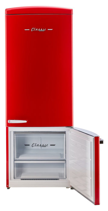 Réfrigérateur Classic Rétro d’Unique de 28 po et de 17 pi3 à congélateur inférieur - rouge - UNQ-455L R AC
