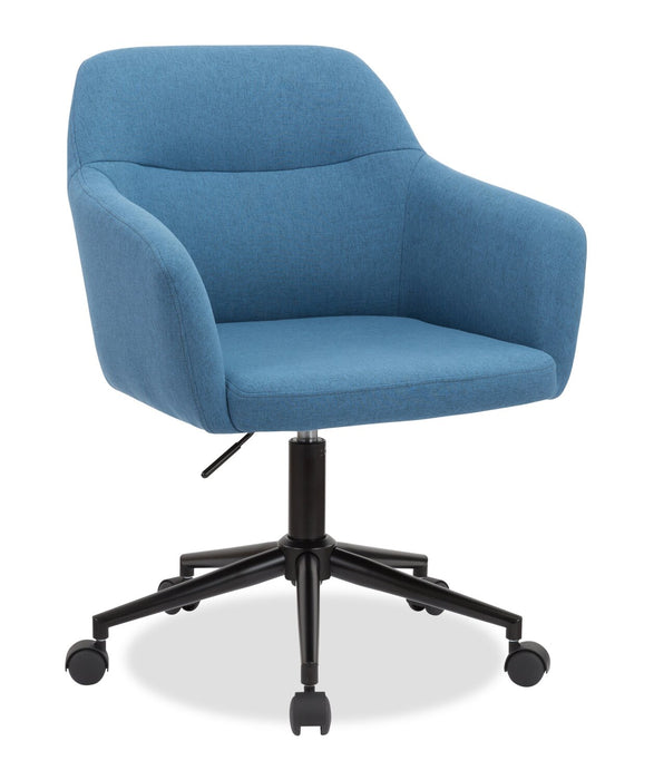 Chaise de bureau pivotante Stevie de 23 po à hauteur réglable - bleue