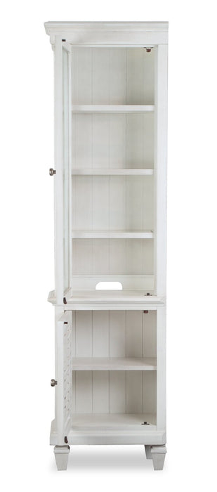 Section latérale rustique Baron de 22 po avec rangement et système de gestion des câbles - albâtre