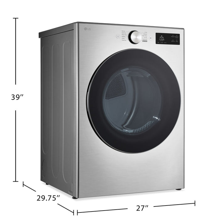 Sécheuse électrique intelligente LG à chargement frontal de 7,4 pi3 avec AI Sensor DryMC - acier graphite -  DLEX5800V