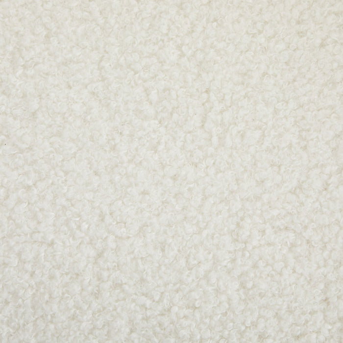 Fauteuil d’appoint courbé Solo de 31,1 po en tissu sherpa - crème glacée