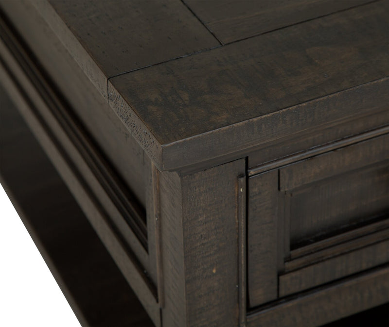 Table à café traditionnelle Hanson de 50 po en pin - graphite