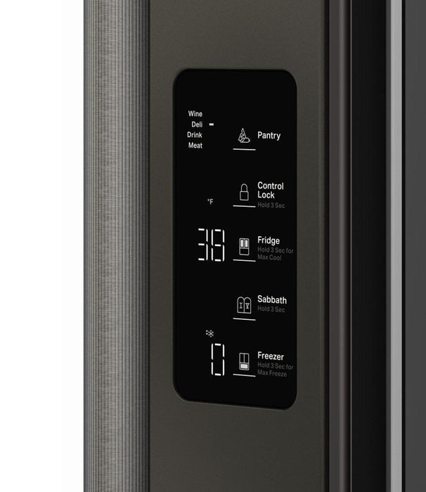 Réfrigérateur KitchenAid de 36 po et de 24 pi3 de profondeur comptoir à portes françaises - minerai noir - KRFC236SBE
