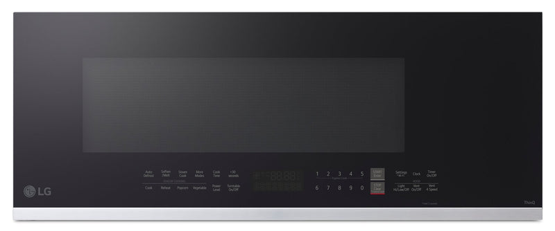Four à micro-ondes à hotte intégrée intelligent à profil bas LG de 1,3 pi3 avec cuisson par capteur - MVEF1337F