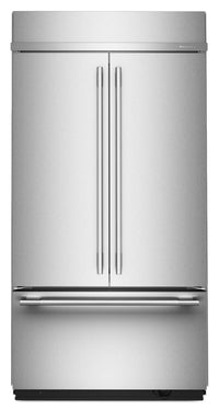  Réfrigérateur KitchenAid de 24,2 pi³ et de 42 po à portes françaises à congélateur inférieur - acier inoxydable  - KBFN542SPS