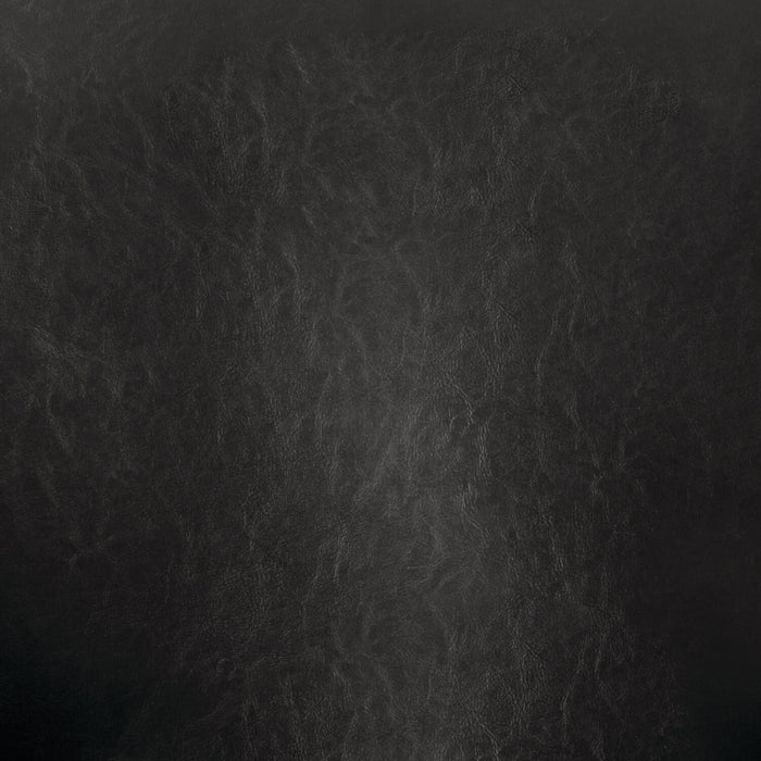 Pouf Zello de 22,5 po en similicuir avec pattes en bois - noir