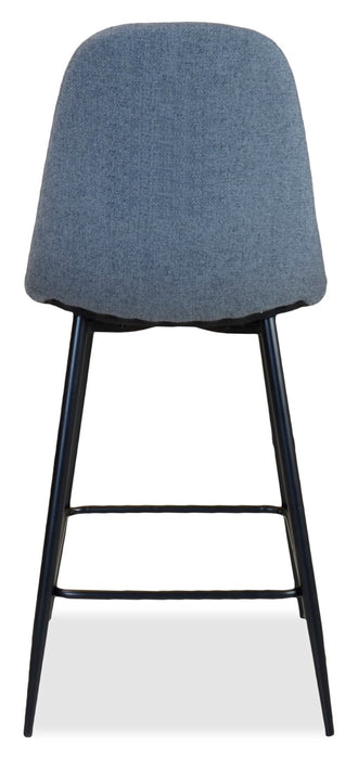 Tabouret Jax de hauteur comptoir de 26 po (H) en tissu de polyester et en métal - anthracite