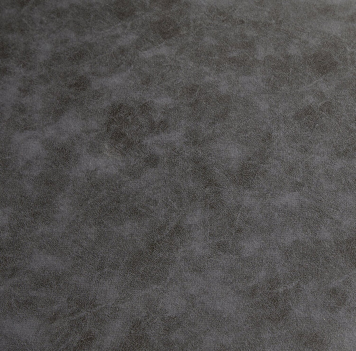 Chaise de salle à manger Tavo en tissu de microfibre de polyester et en métal - grise