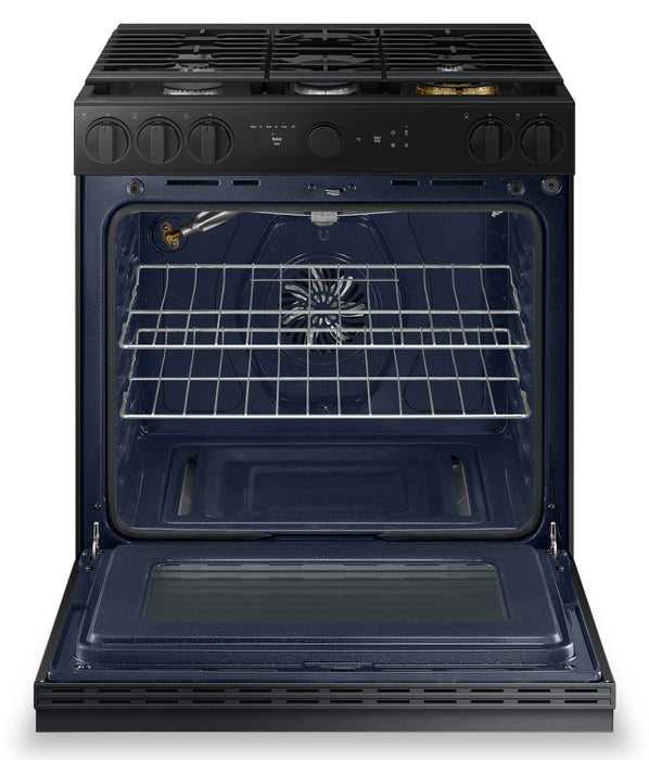 Cuisinière intelligente à gaz encastrée Samsung de 6 pi³ avec friture à air et Air Sous Vide - noir mat - NSG6DG8500MTAA