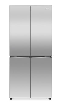 Réfrigérateur Hisense de 17 pi3 et de 31 po de à portes françaises - acier inoxydable résistant aux traces de doigts - RQ17A4CSD