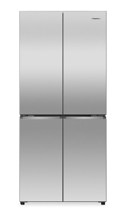 Réfrigérateur Hisense de 17 pi3 et de 31 po de à portes françaises - acier inoxydable résistant aux traces de doigts - RQ17A4CSD