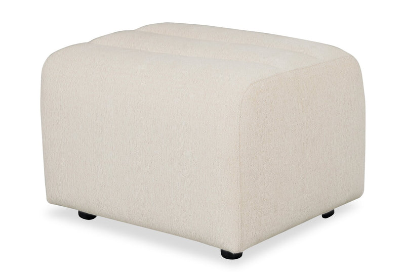 Pouf Cove de 27 po en tissu de chenille - lin