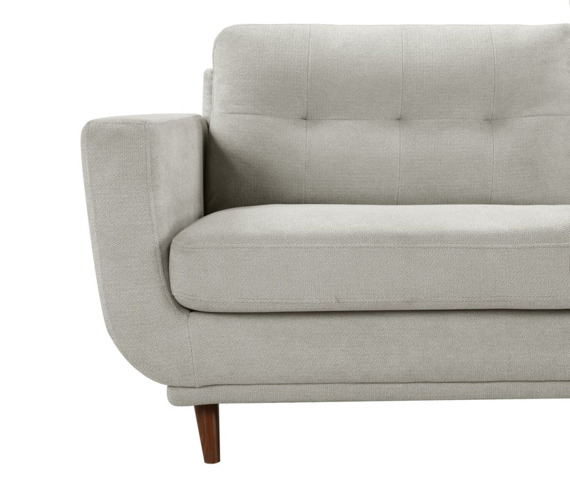 Sofa Cosmo de 80 po en tissu avec coussins de dossier capitonnés - gris