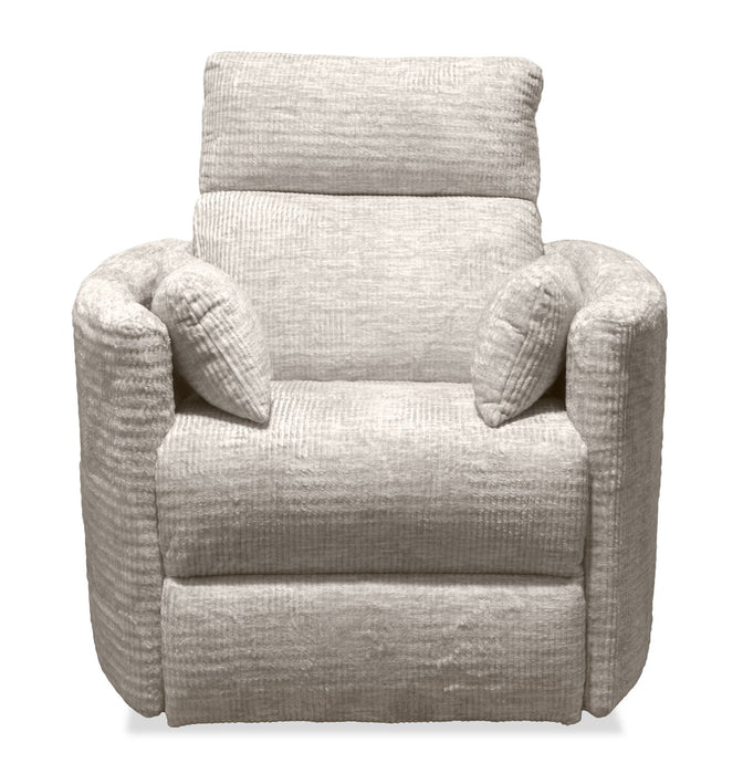 Fauteuil pivotant, coulissant et inclinable Remi de 38 po en tissu - taupe