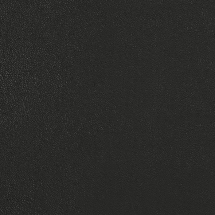 Fauteuil d’appoint Enzo de 26 po en cuir véritable avec capitonnage en biscuit, accoudoirs rectilignes et pattes en bois - noir