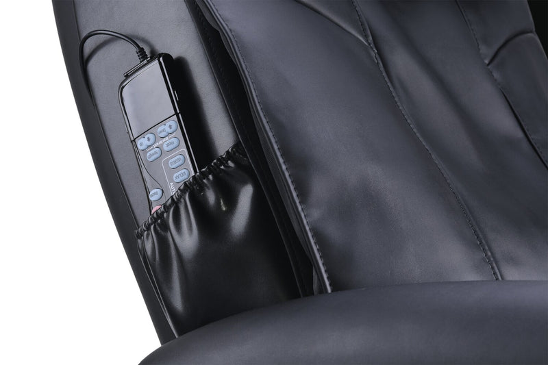 Fauteuil de massage inclinable Remedy de 48,4 po en similicuir - noir