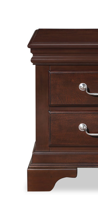 Table de nuit Marco de 21 po (l) x 24 po (H) à 2 tiroirs - brun cerisier