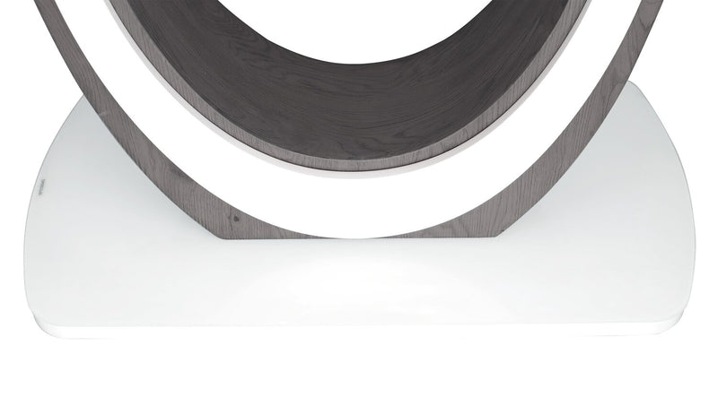 Table de bout moderne Brimley de 21,75 po - blanche et grise