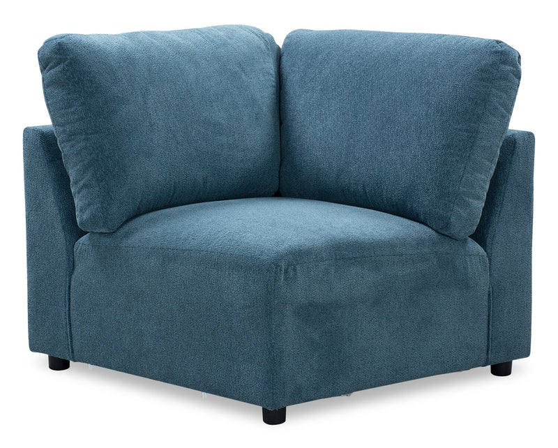 Fauteuil en coin modulaire Voyage en tissu avec coussins de dossier amovibles - bleu