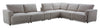 Sofa sectionnel modulaire Voyage 7 pièces en tissu avec console et coussins de dossier amovibles - taupe