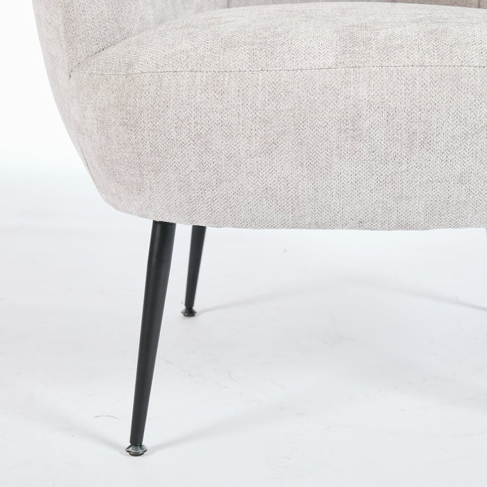 Fauteuil d’appoint Nova de 28,7 po en tissu bouclé - gris clair