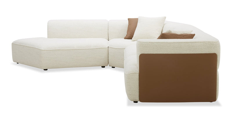 Sofa sectionnel de gauche Tribeca 4 pièces - perle