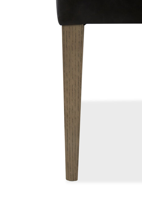 Chaise de salle à manger Arlo en tissu de cuir végétalien - brun bison