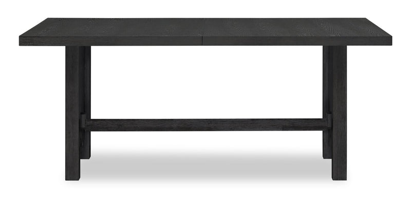 Ensemble de salle à manger Emery 5 pièces en bois avec table, rallonge, 72 po à 96 po (L) et 4 chaises - noir et bleu