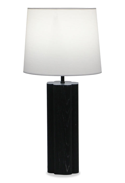 Lampe de table Nash de 28,7 po avec abat-jour en lin - chêne noir 