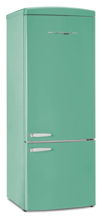 Réfrigérateur Classic Rétro d’Unique de 28 po et de 17 pi3 à congélateur inférieur - turquoise - UNQ-455L T AC