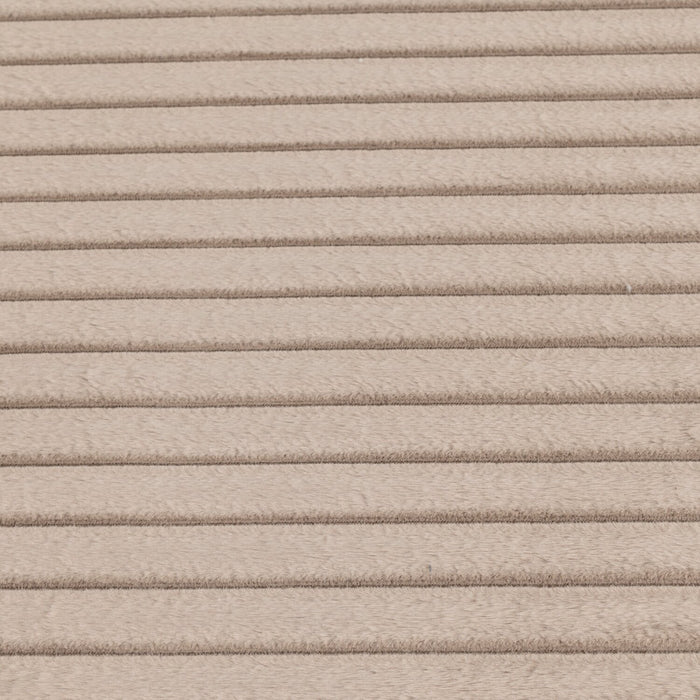 Carpette Channel en fausse fourrure taupe avec revers en mousse à mémoire de forme - 7 pi x 10 pi