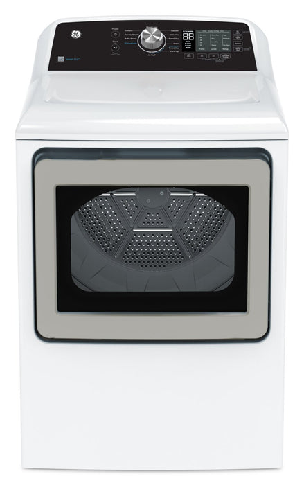 Sécheuse à gaz GE de 7,4 pi³ avec cycle SaniFresh - blanche - GTD68GBMRWS