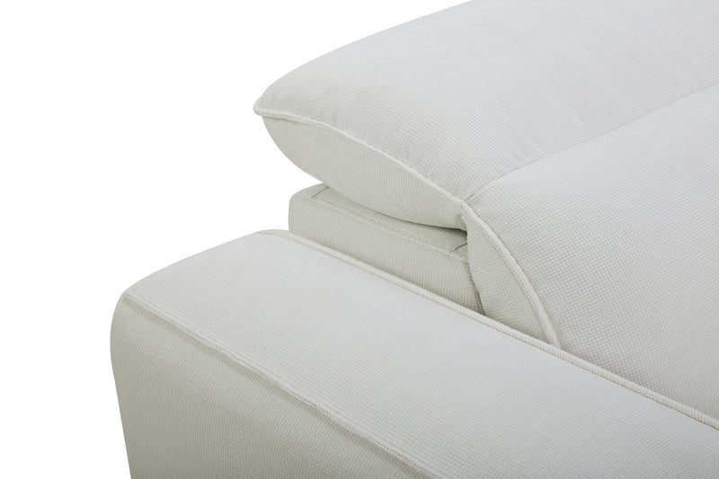 Sofa sectionnel inclinaison électrique Essence 6 pièces avec appuie-têtes électriques - ivoire