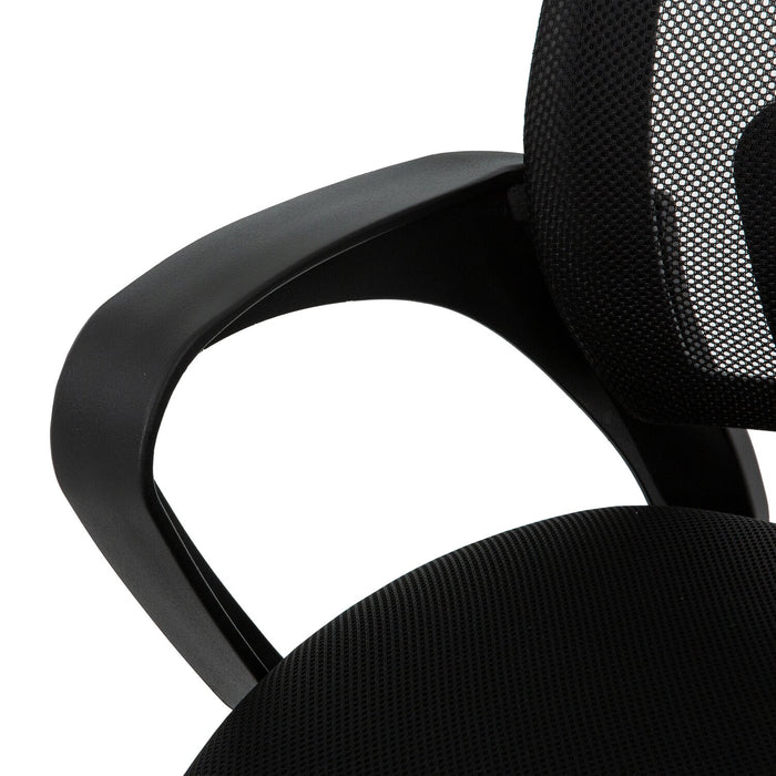 Chaise de bureau ergonomique réglable Raven de Sealy de 25,2 po avec rembourrage en mailles - noire