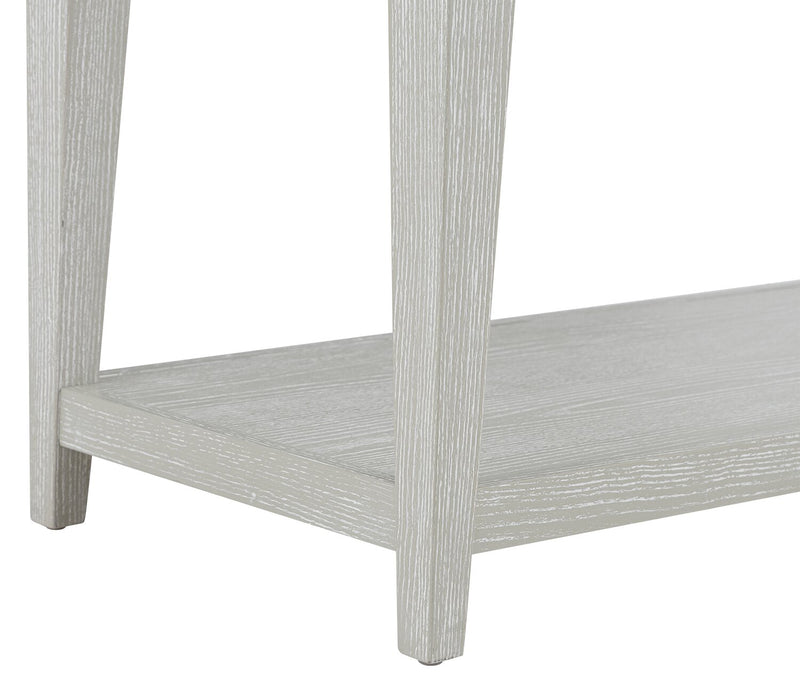 Table de salon Vida 47,5 po en bois massif avec tablette - sable