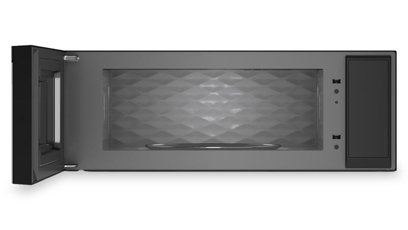 Four à micro-ondes à hotte intégrée intelligent à profil bas Whirlpool de 1,1 pi3 - acier inoxydable noir - YWMML5530RV