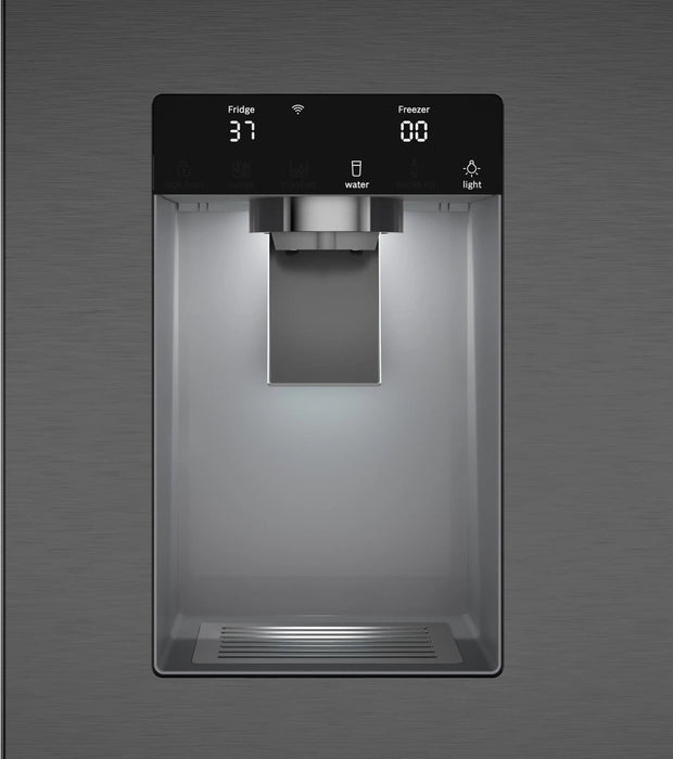 Réfrigérateur Bosch de 21,6 pi³ à portes françaises à congélateur inférieur - Acier inoxydable noir - B36CD52SNB