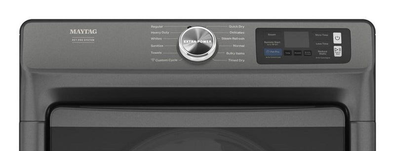 Sécheuse à gaz intelligente Pet Pro de 7,4 pi3 de Maytag - noir volcan - MGD7020RU